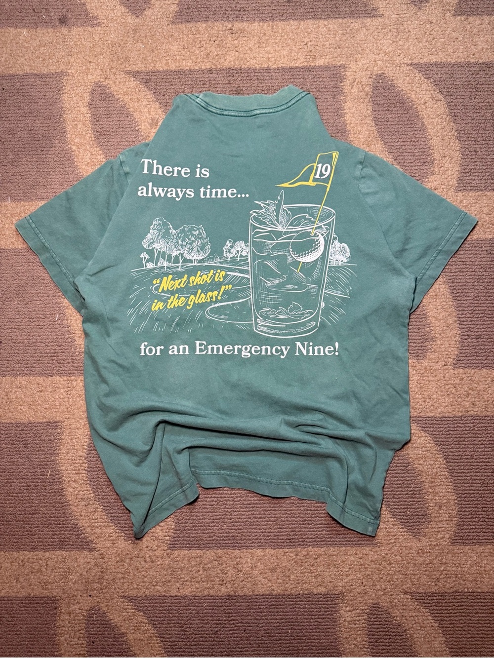 Abercrombie & Fitch Soft Relaxed T Shirt Mens Small - Green Golf Graphic Tee